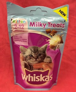 Whiskas Kitten Milky Treats 55g Rich In Milk Supports Bones 8+ Weeks