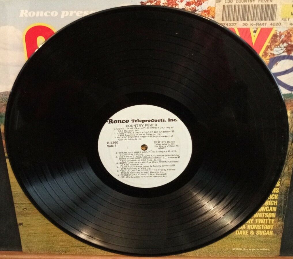 1979 Ronco Teleproducts Presents: Country Fever "As Seen On TV" LP Vinyl Record 
