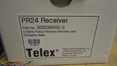 TELEX PR24 Receiver 2.4 GHz Police Wireless Receiver and charging base