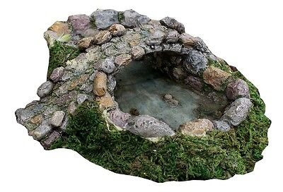 Stone Pond and Bridge  Dollhouse Miniature ...
