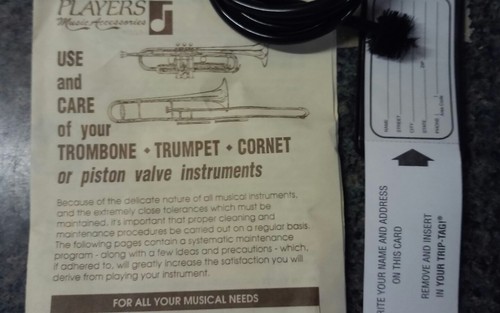 trumpet music instrument cleaning brush and cloth players accessories