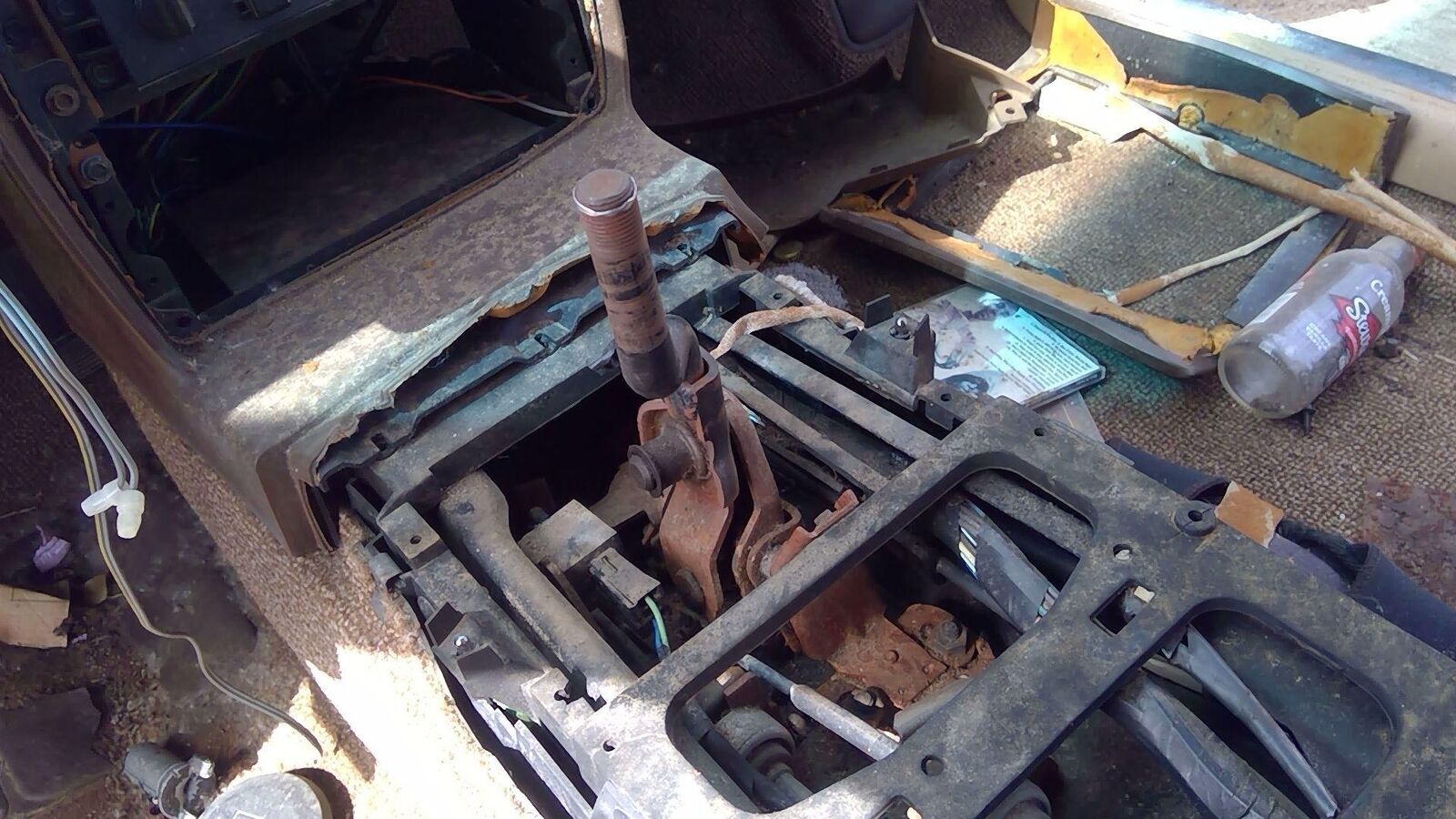 84 Fiero Floor Shifter Assembly With Shift Cables 4 Speed Manual Transmission