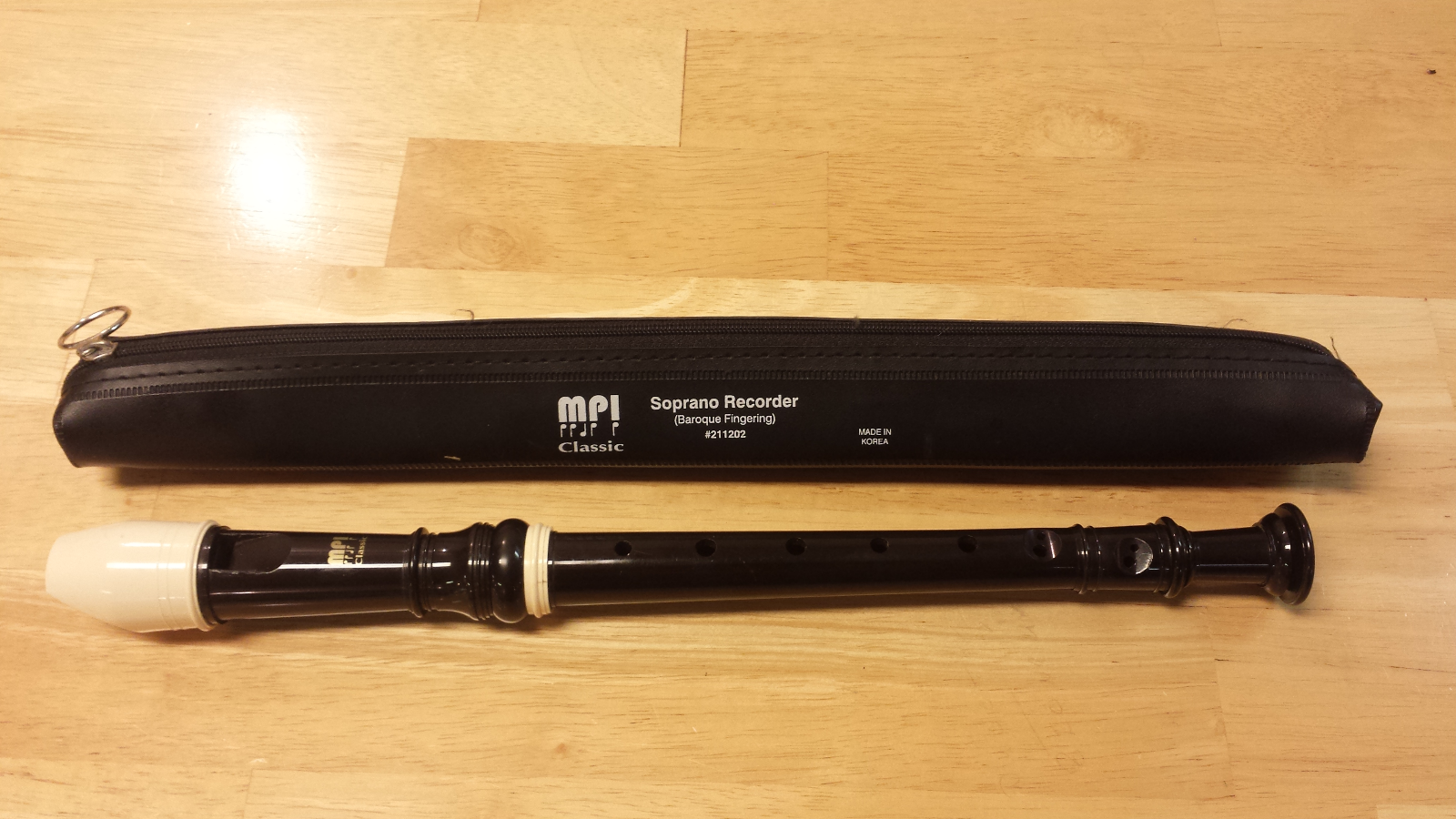 Soprano Recorder | Baroque Fingering System | #211202 MPI Classic & Leather Bag