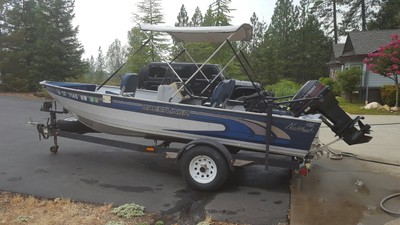16' Crestliner Aluminum Fishing Boat with Trailer