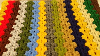 Crochet Afghan Throw Hand Made Lap Blanket ...