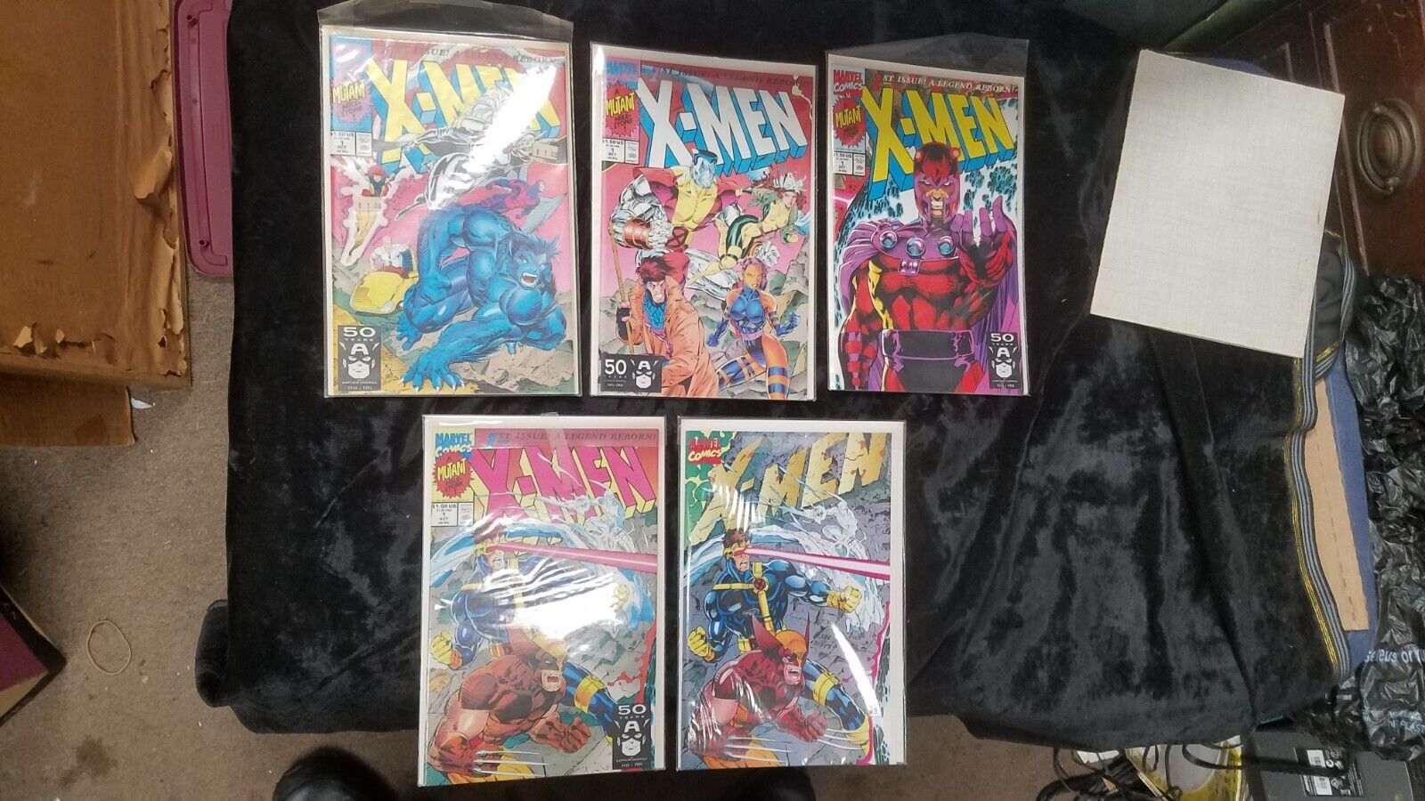 1991 Marvel X-MEN Jim Lee Comics Books First Issue #1 All 5 Covers A B C D E