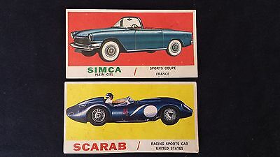 1961 Topps Sports Cars Card Lot of 2 #29 & 31 Both VG or better Free