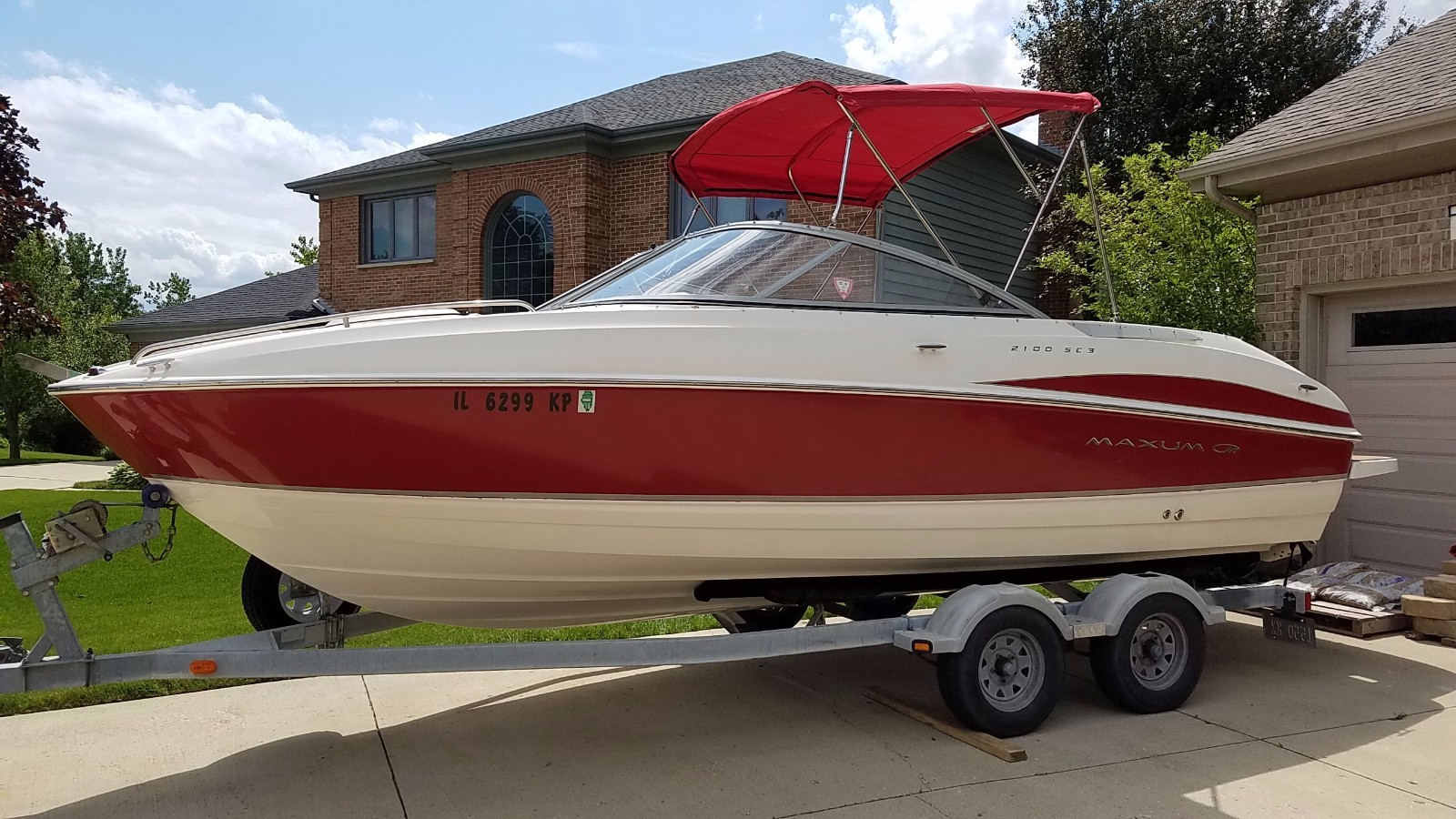 2007 21' Maxum Cuddy Boat 2100 SC3-Excellent Condition-Low Hours-Swim Deck-NICE!