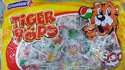 UPC 014272002662 product image for Tiger Pops Bulk Bag 200 Ct Colombina Lollipops Suckers Tigers Fruit Pop Lollipop | upcitemdb.com