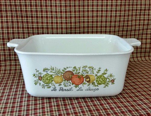 VINTAGE Corning Ware SPICE OF LIFE P-4-B Meat Loaf Casserole Baking Pan