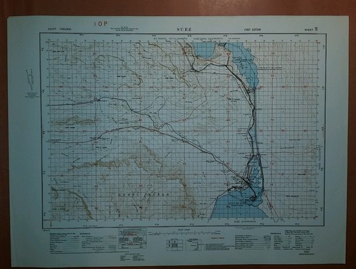 1942-50 Army Map Collection Egypt 47 Sheets Nile Suez Cairo vintage military