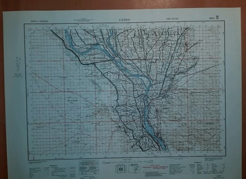 1942-50 Army Map Collection Egypt 47 Sheets Nile Suez Cairo vintage military