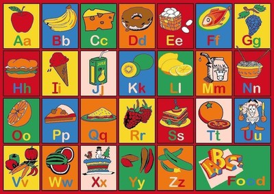 KIDS CHILDREN SCHOOL CLASSROOM ABC FOOD 3' ...