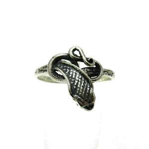 STERLING-SILVER-RING-SNAKE-COBRA-SIZE-G-X-QUALITY-925