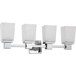 4 light PARKER Vanity Bar Bathroom Lighting Fixture Polished Chrome Finish eBay