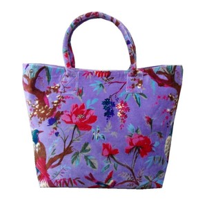 ... about Indian Tote Bag Purple Bird Print Hobo Bag Women Shoulder Bag