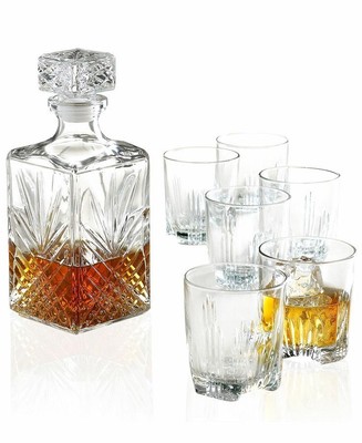 7 Piece Whiskey Decanter Set Bormioli Gift ...