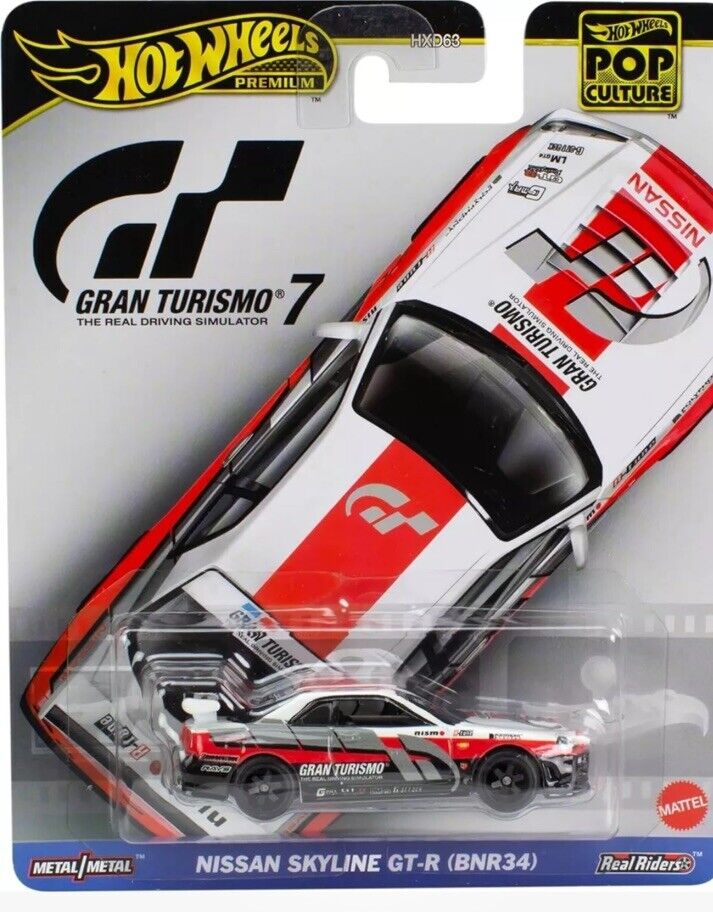 Hot Wheels Premium Pop Culture "Gran Turismo 7" 1:64 Nissan Skyline GT-R (BNR34)