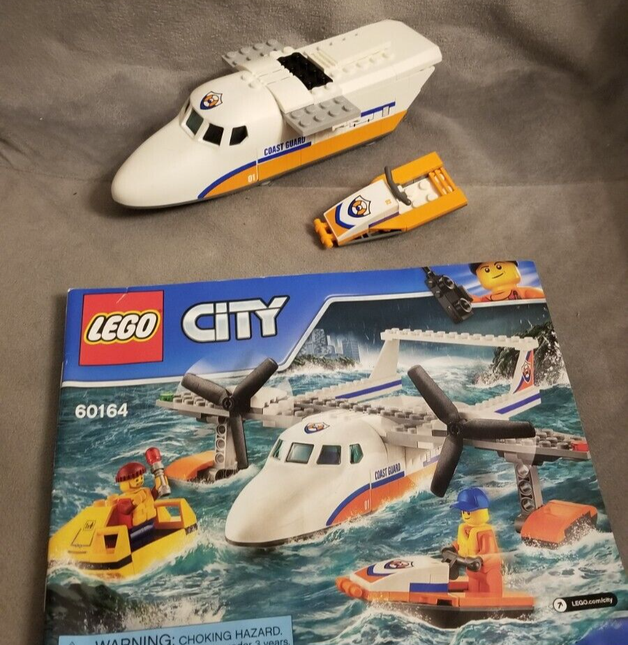 LEGO City Coast Guard Sea Rescue Plane set 60164, Partial & Instructions