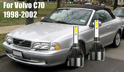 LED For Volvo C70 1998-2002 Headlight Kit H7 6000K White CREE Bulbs Low Beam