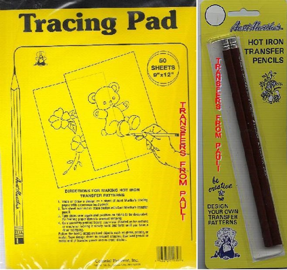 Aunt Martha's Tracing Pad & Hot Iron Transfer Pencils