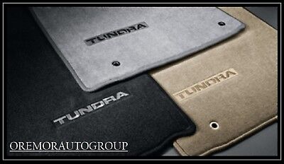 2007-2011 TUNDRA DOUBLE CAB & CREW MAX CARPET FLOOR MATS BLACK GENUINE TOYOTA