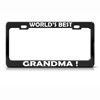 Metal License Plate Frame World's Best Grandma ! Car Accessories