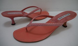 ... -pink-ayers-snakeskin-Paterno-kitten-heel-sandals-Italian-size-38