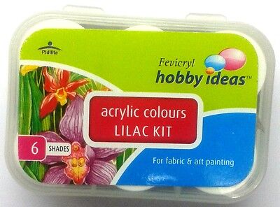 Pidilite Fevicryl Acrylic Colors 6 Color Set Assorted Colors 10 ML x 6