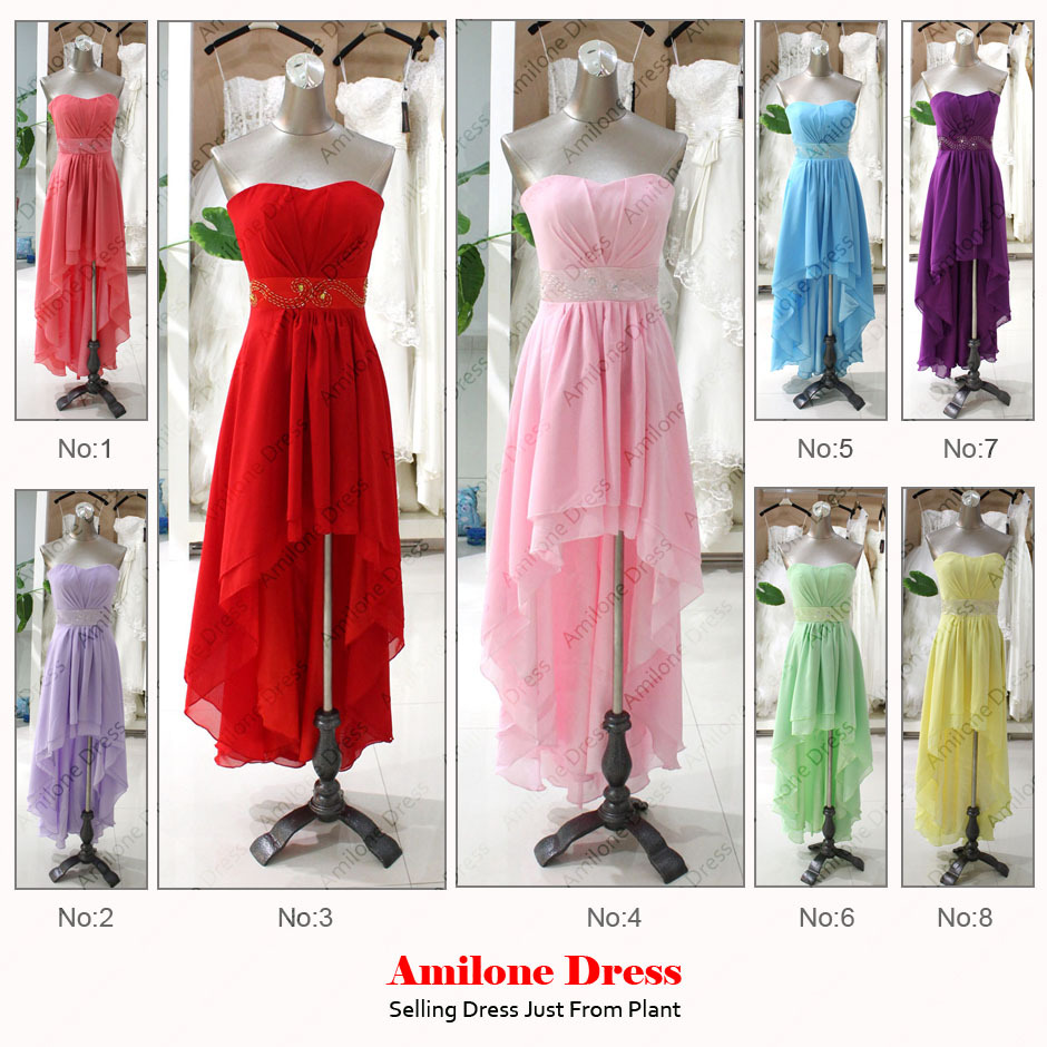 New High Low Prom Dress Cocktail Pageant Dresses Size 4 6 8