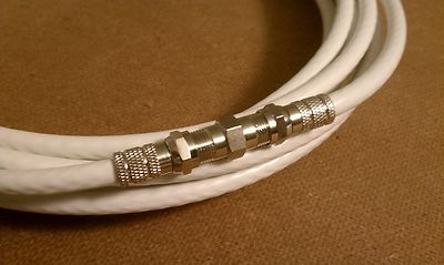 MAXX-TENNA scanner antenna 40' extension RG6 white coax cable with connectors