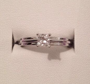 18ct 0.51ct. White Gold Princess Cut Diamond Engagement Ring! Carrum ...