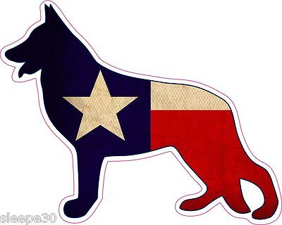 German Shepherd Texas Flag Vinyl Window Decal ...