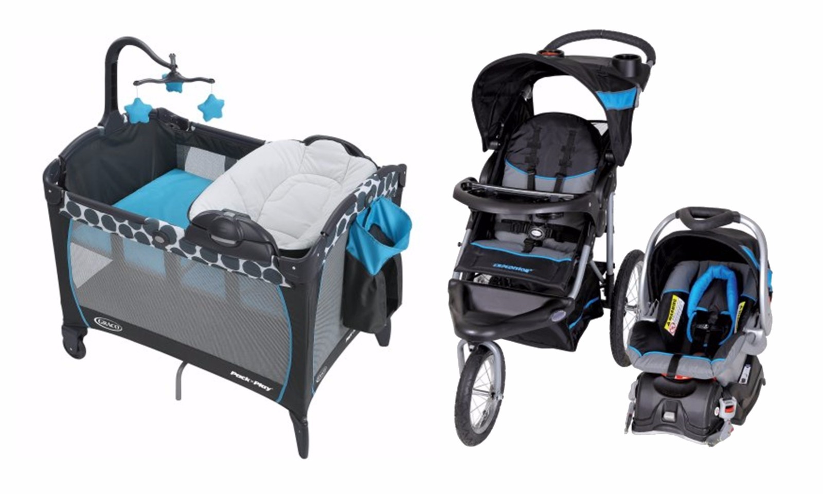 New Baby Stroller Travel System Car Seat Infant Playard Crib Portable Set  eBay