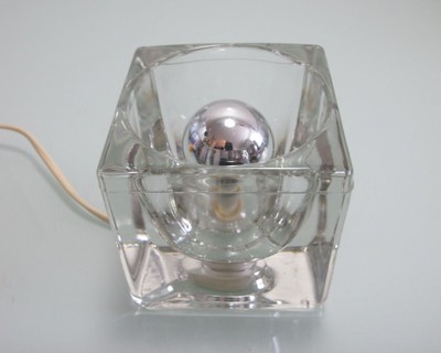 Peill Lampe Tischlampe Würfel Kubus Glas Buchstütze Design | eBay