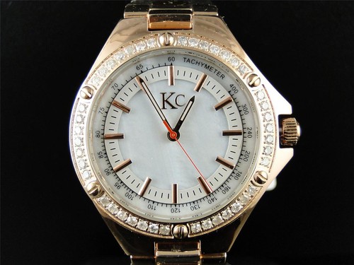 Pre-owned Kc Ladies Womens Techno Com  36mm Rose Diamond Watch Joe Rodeo Jojo Aqua Master In Dark Gray