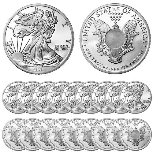 1 Oz Sunshine Walking Liberty Silver Rounds (Lot/Roll/Tube Of 20)