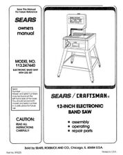 Craftsman 113.247440 Band Saw Owners Instruction Manual | eBay