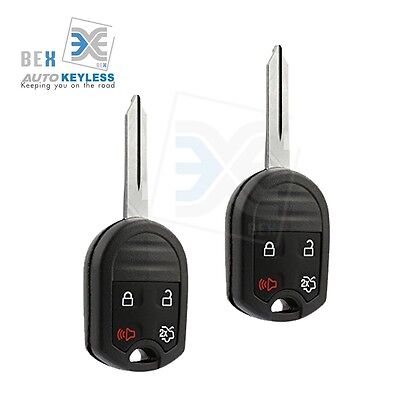 2 Uncut Replacement Keyless Entry Remote Head Key Fob for Ford 2011-2015 F-150