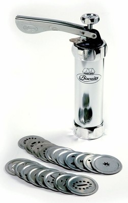 Marcato Stainless Steel Cookie Press With 20 ...