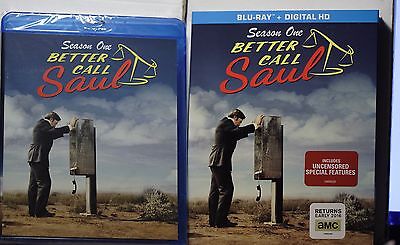 NEW BETTER CALL SAUL SEASON 1 ON BLU-RAY+HD ULTRAVIOLET! W-SLIP COVER! (Best Tv Shows On Blu Ray)