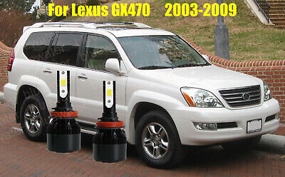 LED For Lexus GX470 2003-2009 Headlight Kit H11 6000K White CREE Bulbs Low Beam