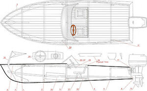  Runabout/Speed Boat/PowerBoat PLAN - RC Model Speed Boat PLANS ONLY