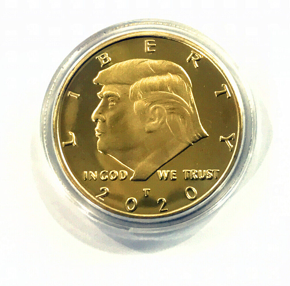 2020 President Donald Trump Liberty Gold Plated EAGLE Commemorative Coin