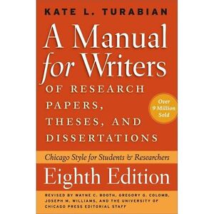 Manual for writers of term papers kate turabian