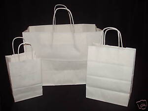 Wholesale Mix Lot 225 White Paper Bags Shopping Bags | eBay