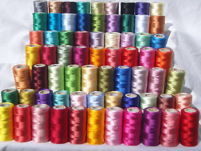 75 Spools of  Embroidery Thread for Brother,Janome, Singer & more, 75 Colours