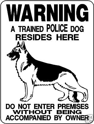 POLICE K-9 WARNING DOG  ALUMINUM SIGN ...