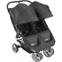 Buggies and Stroller: Baby Jogger City Series Black/Silver Standard Double Seat Stroller 5-Point Harness