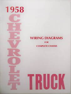 58 1958 Chevy truck Wiring Diagram manual | eBay